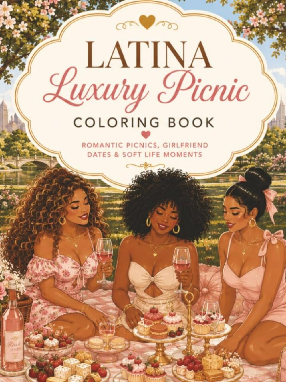 NWT Latina Luxury Picnic Coloring Book